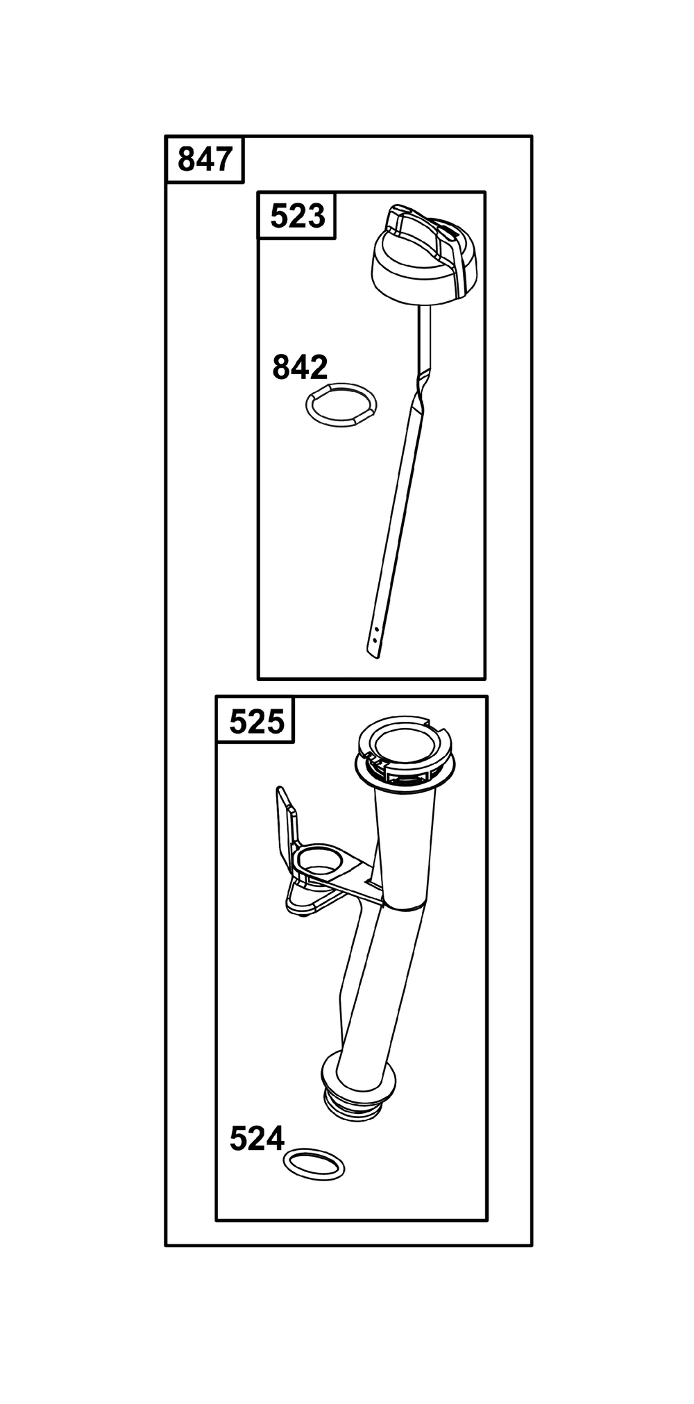 Lubrication Group Diagram and Parts List for 100802-0221-H5 100000 - 19Z999 Briggs and Stratton Engine
